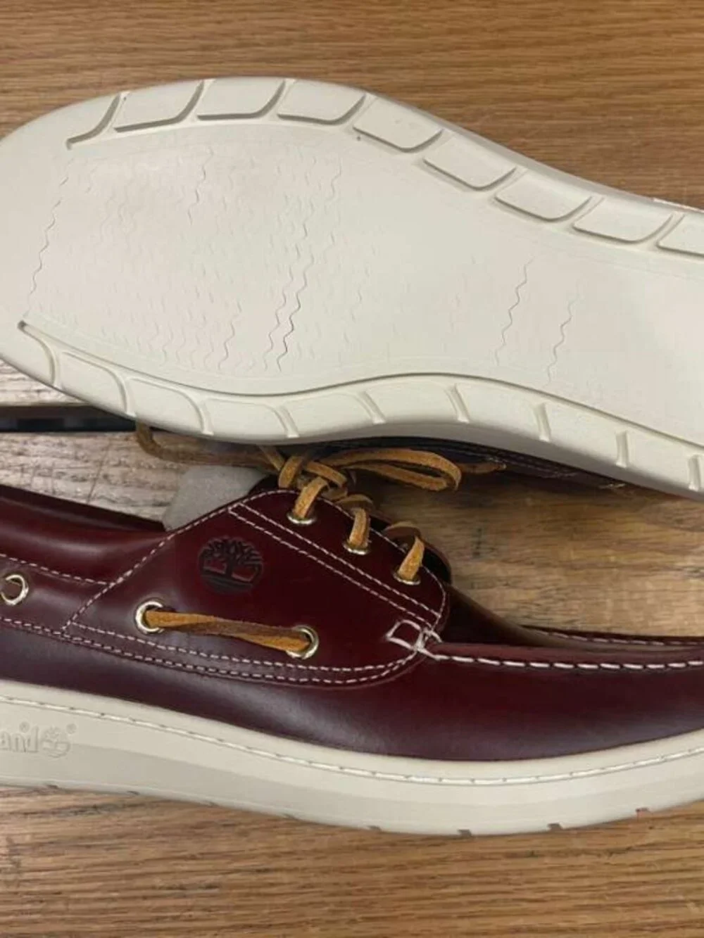 TIMBERLAND MEN'S PORTOFINO PIER BOAT SHOES BURGUNDY FULL GRAIN A6CXM-EIW